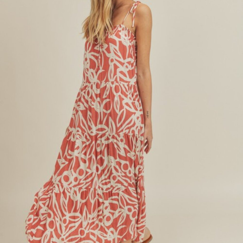 TIE STRAP MAXI DRESS - Picture 2 of 7